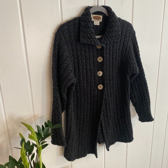 Hand-Finished Sweaters of Ireland Wool Cardigan - Picture 6 of 10